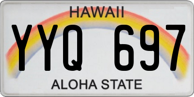 HI license plate YYQ697