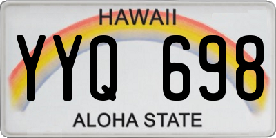 HI license plate YYQ698