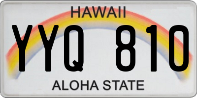 HI license plate YYQ810