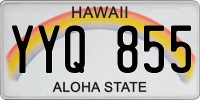 HI license plate YYQ855