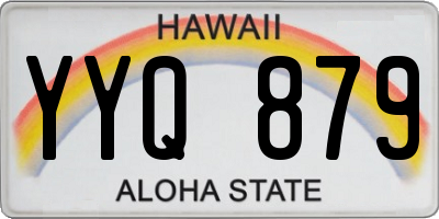 HI license plate YYQ879