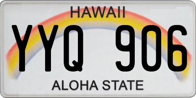 HI license plate YYQ906
