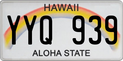 HI license plate YYQ939