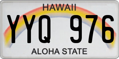 HI license plate YYQ976