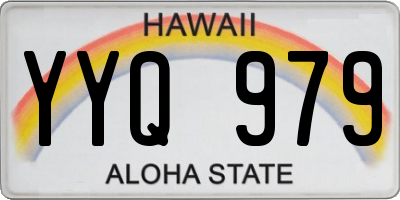 HI license plate YYQ979