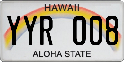 HI license plate YYR008