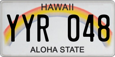 HI license plate YYR048