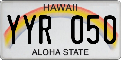 HI license plate YYR050