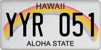HI license plate YYR051