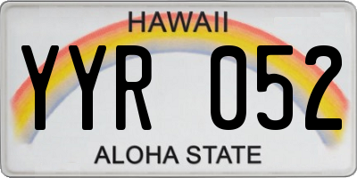 HI license plate YYR052