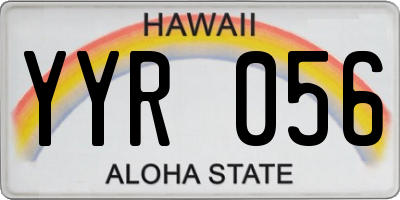 HI license plate YYR056