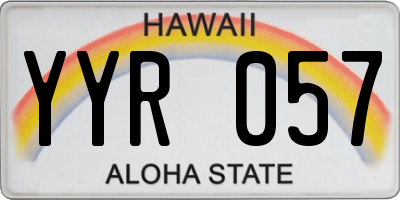 HI license plate YYR057