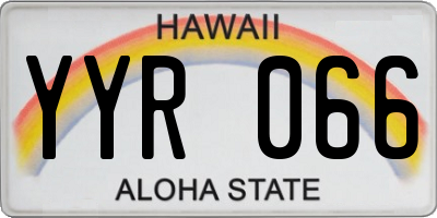HI license plate YYR066