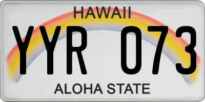 HI license plate YYR073