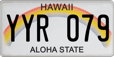 HI license plate YYR079