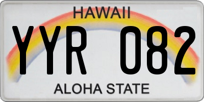 HI license plate YYR082