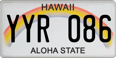 HI license plate YYR086