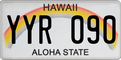 HI license plate YYR090