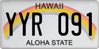 HI license plate YYR091
