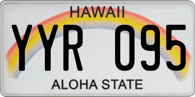 HI license plate YYR095