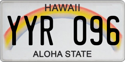 HI license plate YYR096