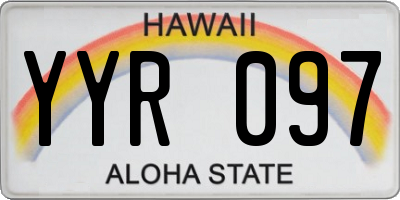 HI license plate YYR097