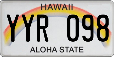 HI license plate YYR098