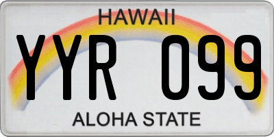 HI license plate YYR099