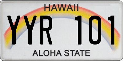 HI license plate YYR101