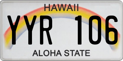 HI license plate YYR106