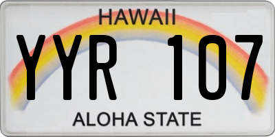HI license plate YYR107
