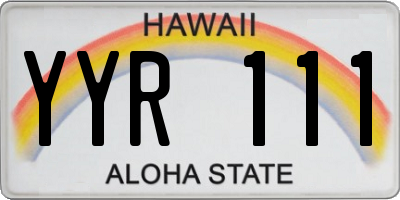 HI license plate YYR111