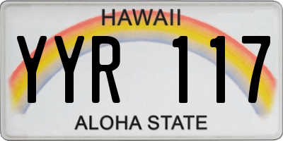 HI license plate YYR117
