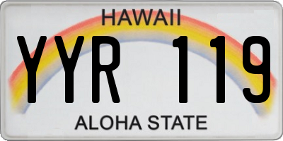 HI license plate YYR119