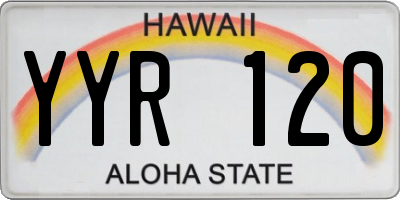 HI license plate YYR120