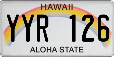 HI license plate YYR126