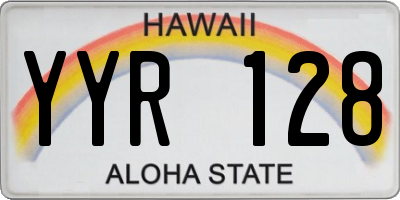 HI license plate YYR128