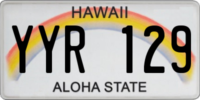 HI license plate YYR129