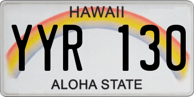 HI license plate YYR130