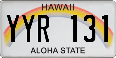 HI license plate YYR131