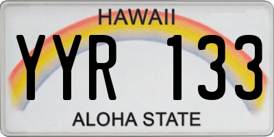 HI license plate YYR133
