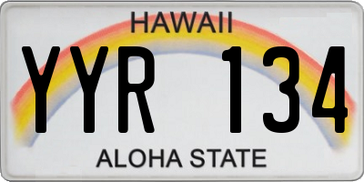 HI license plate YYR134