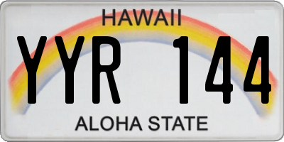 HI license plate YYR144