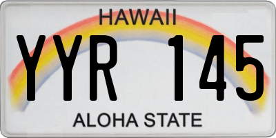 HI license plate YYR145
