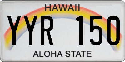 HI license plate YYR150