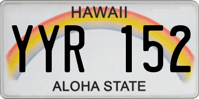 HI license plate YYR152