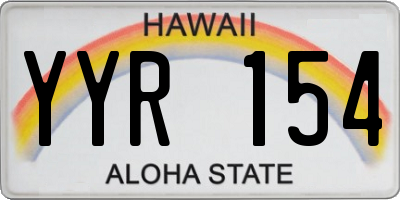 HI license plate YYR154