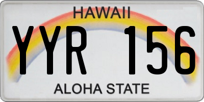 HI license plate YYR156