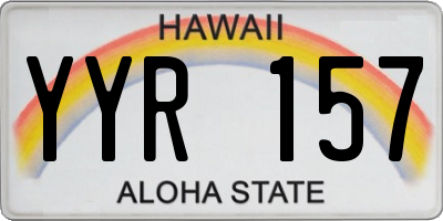 HI license plate YYR157