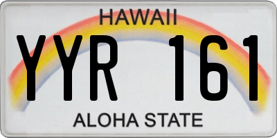 HI license plate YYR161